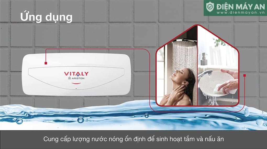 Bình nóng lạnh Ariston 20 lít VITALY 20 SLIM 2.5 FE